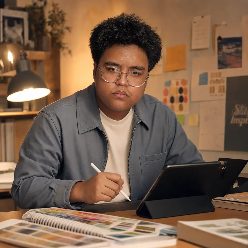 AI portrait: Designer Workspace (Professional / LinkedIn)