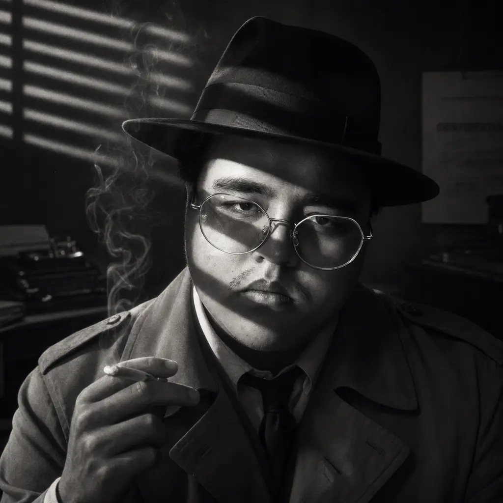 AI portrait: Film Noir Detective (Cinematic / Editorial)