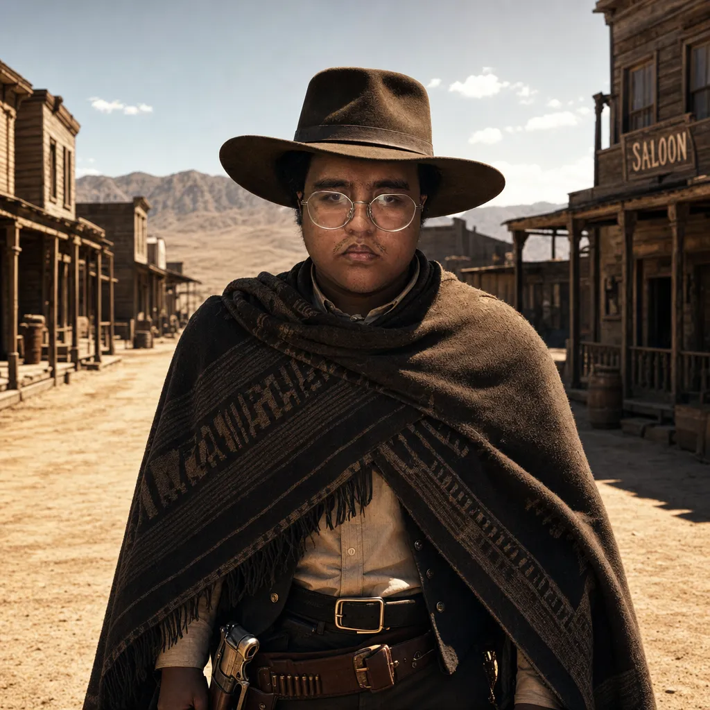 AI portrait result: Spaghetti Western