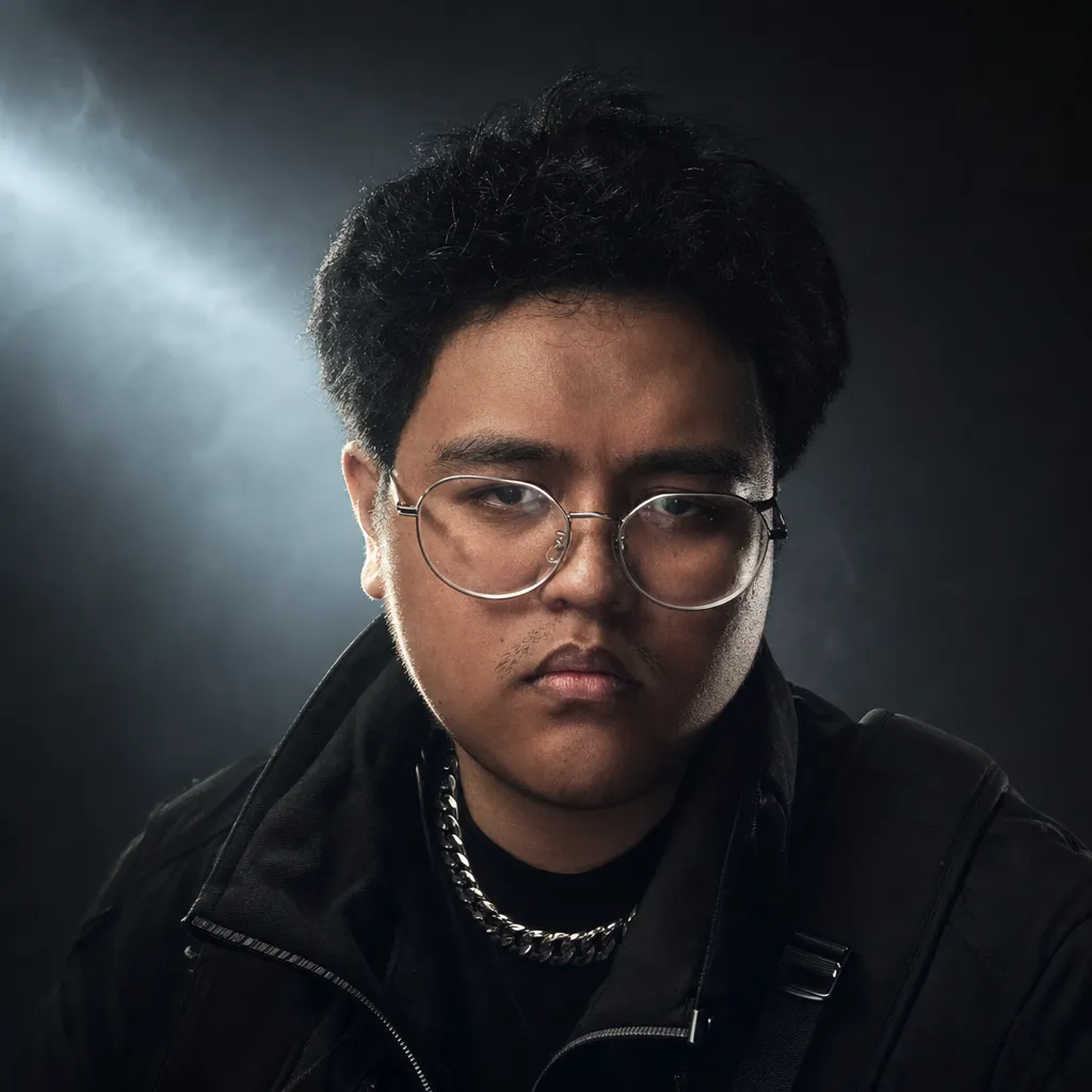 AI portrait result: Moody Smoke & Light