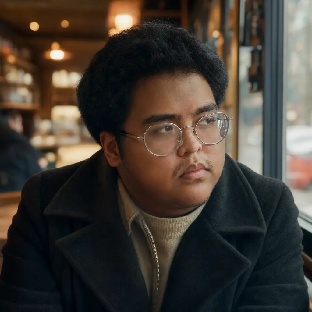 AI portrait: Quiet Cinematic Cafe (Cinematic / Editorial)