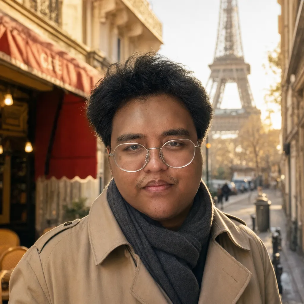 AI portrait result: Paris Eiffel Tower