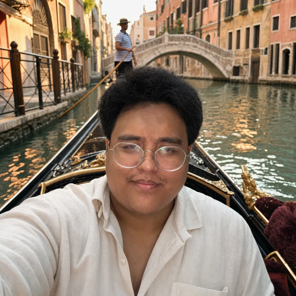 AI portrait result: Venice Gondola