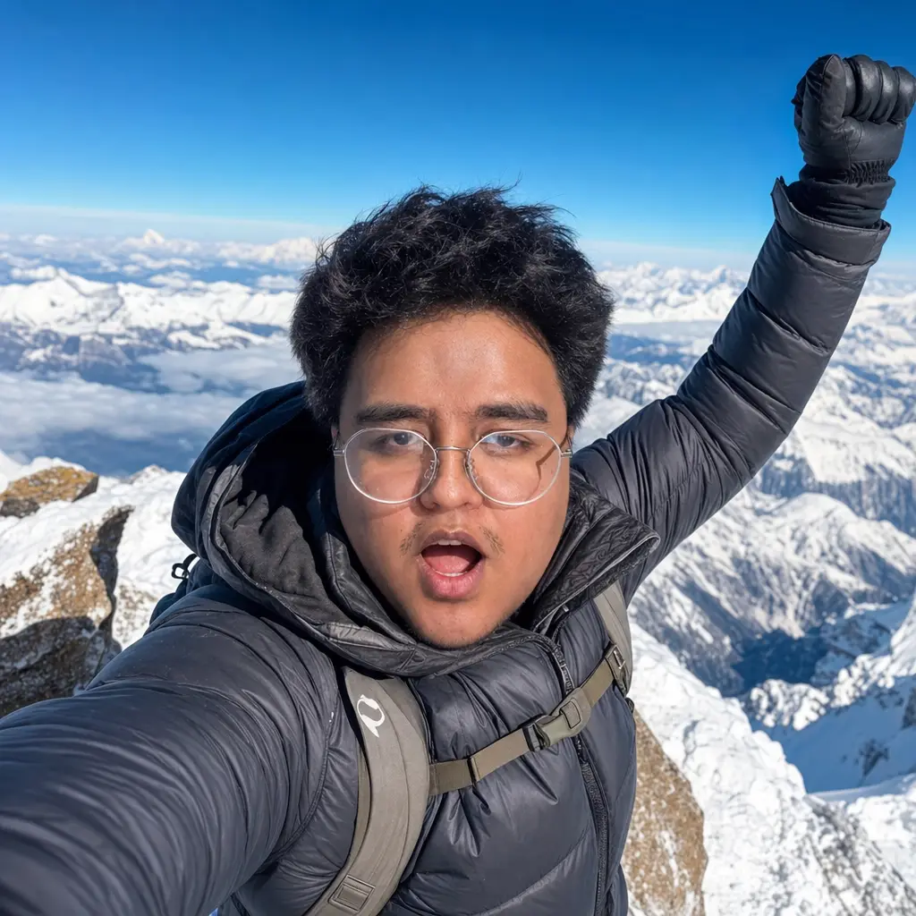 AI portrait: Swiss Alps Summit (Travel / Lifestyle)