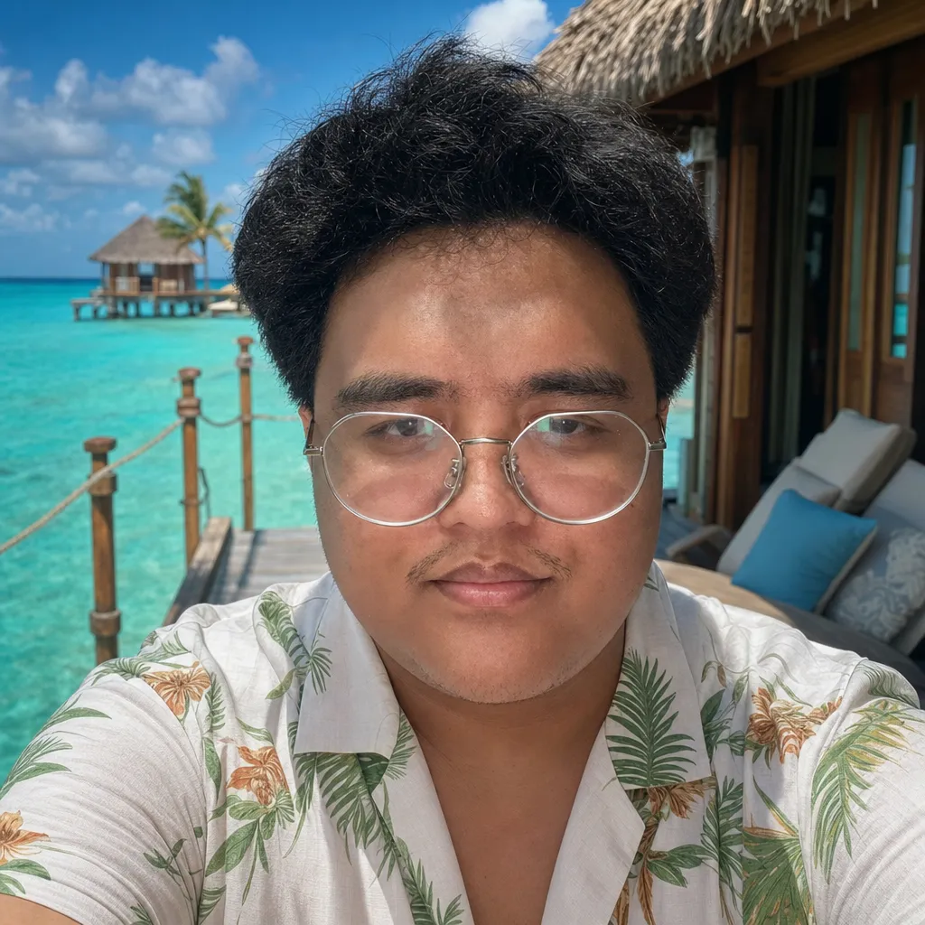 AI portrait result: Maldives Overwater