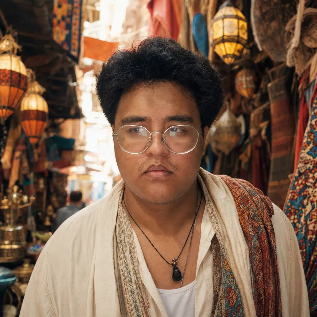 AI portrait result: Marrakech Market