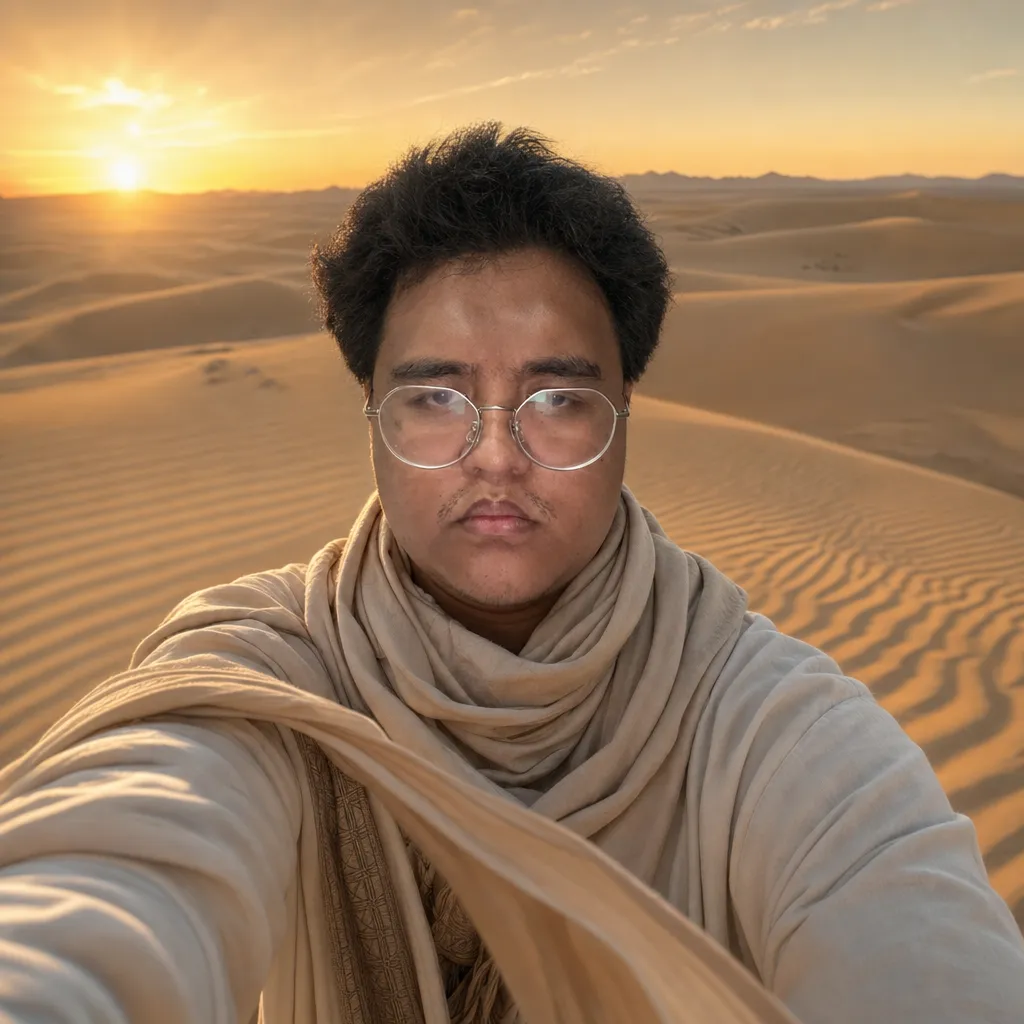 AI portrait result: Sahara Desert Dunes