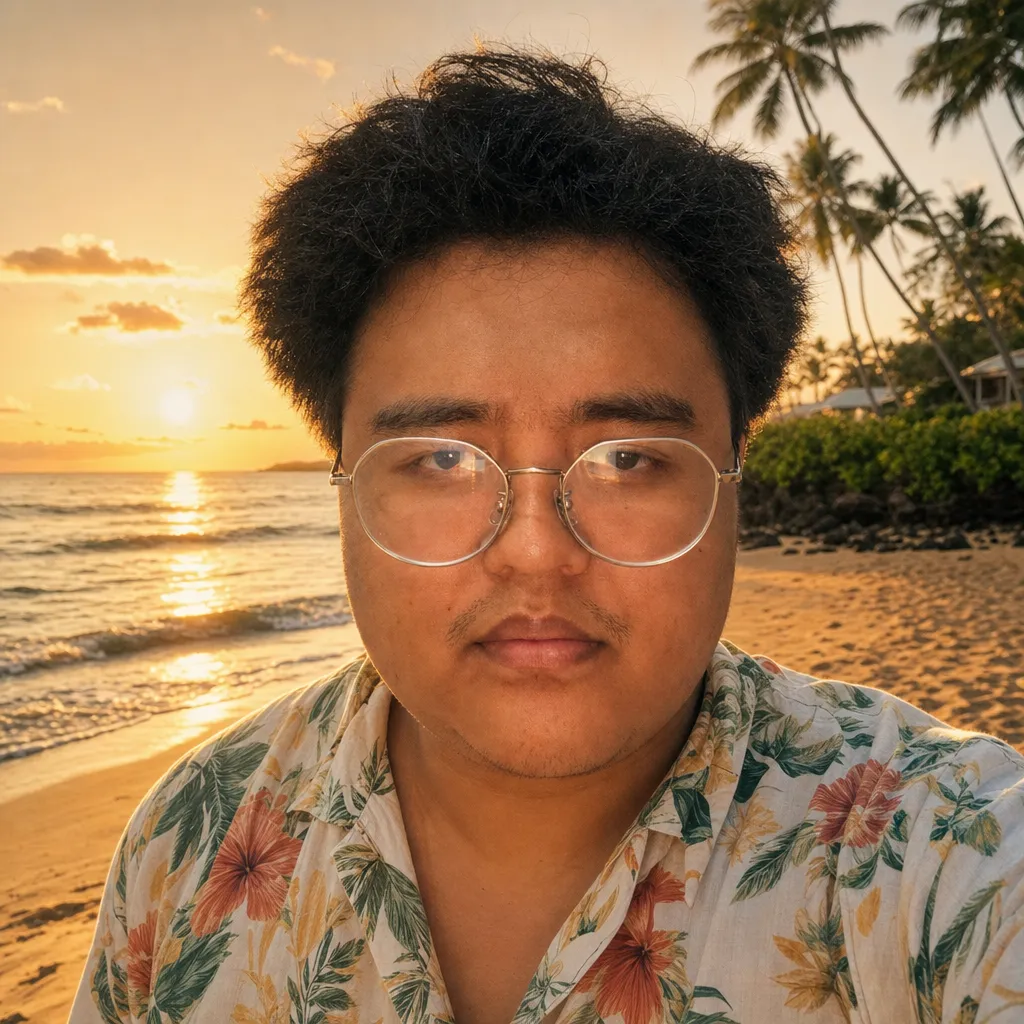 AI portrait result: Hawaii Beach Sunset