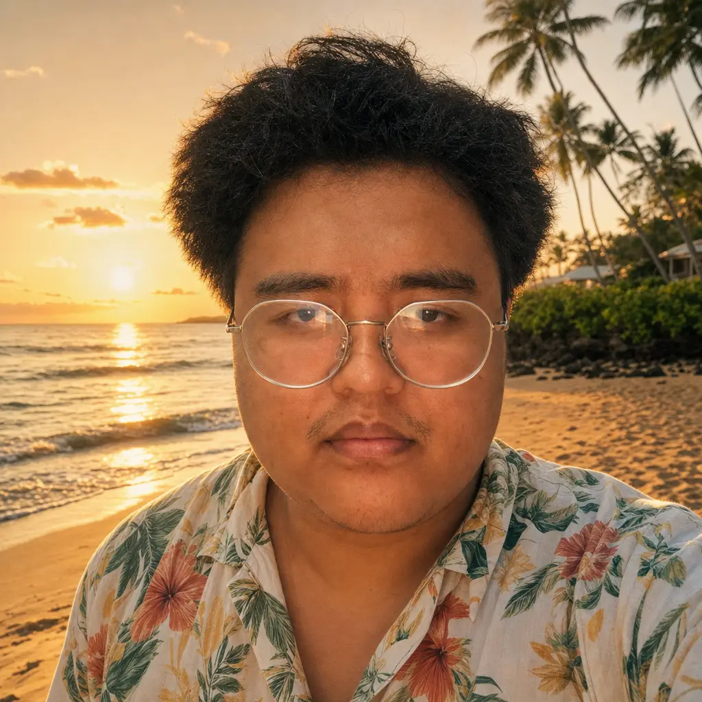 AI portrait: Hawaii Beach Sunset (Travel / Lifestyle)