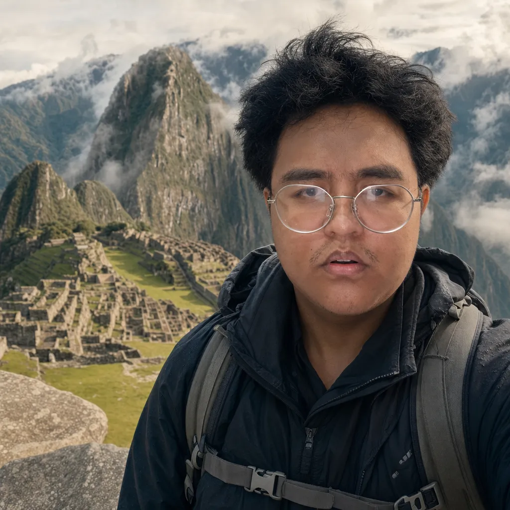AI portrait result: Machu Picchu