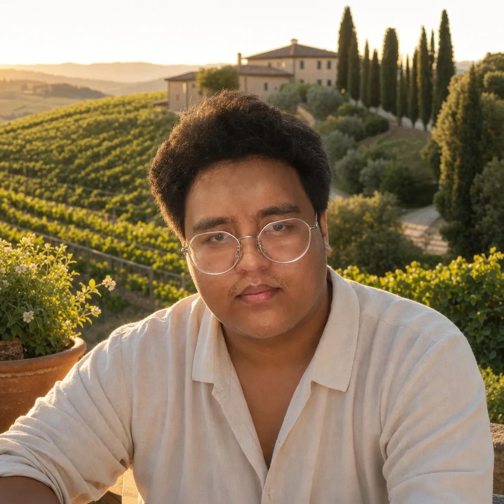 AI portrait result: Tuscany Vineyard