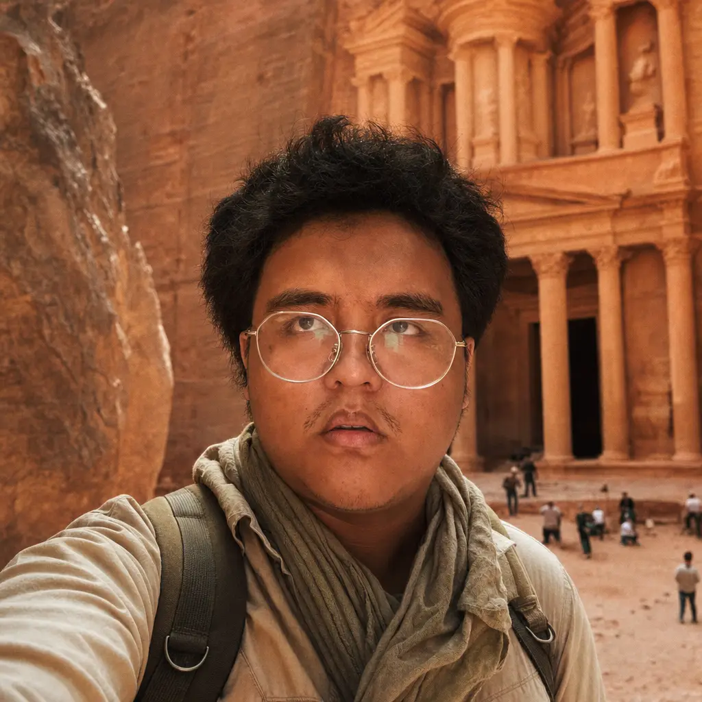 AI portrait: Petra Treasury (Travel / Lifestyle)