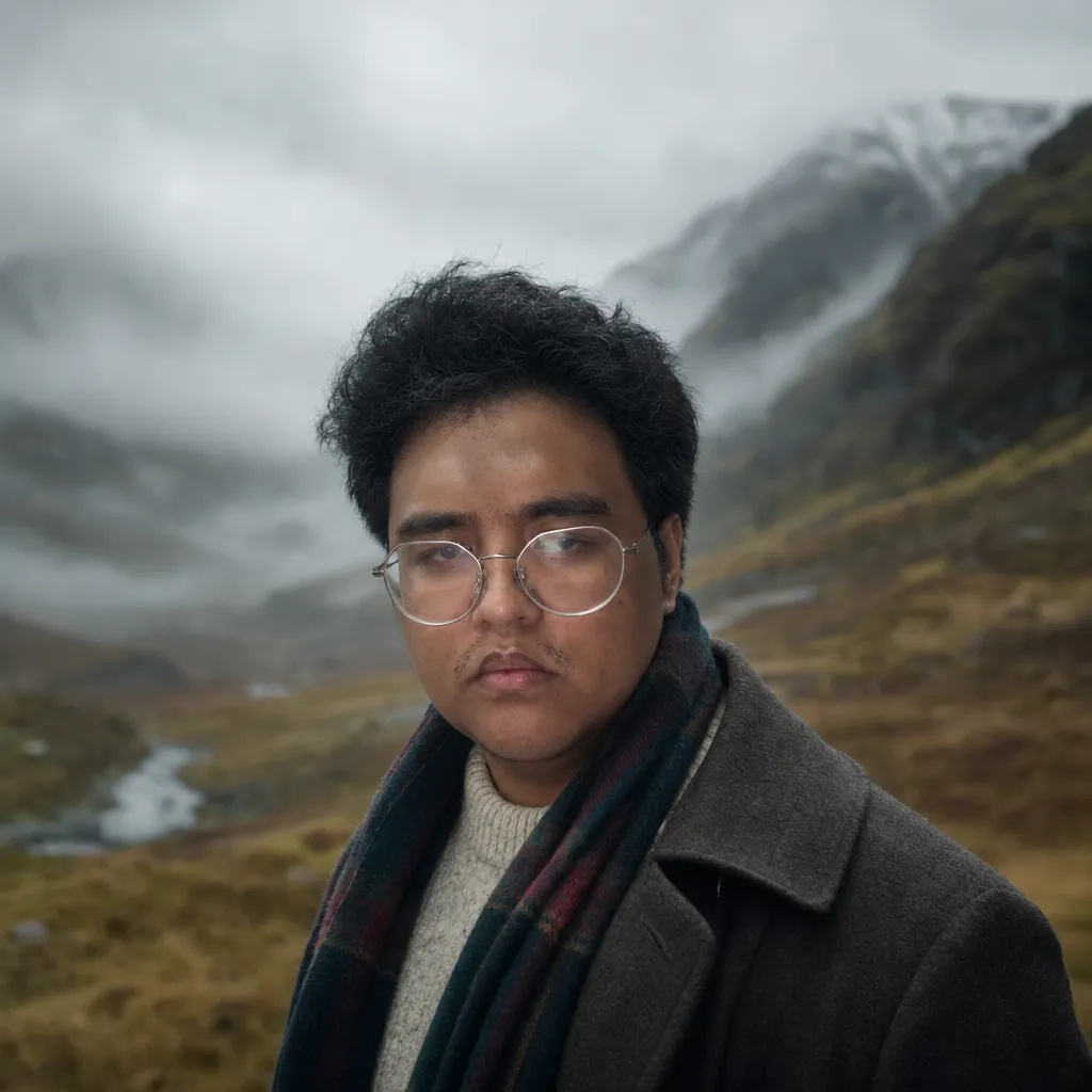 AI portrait result: Scottish Highlands