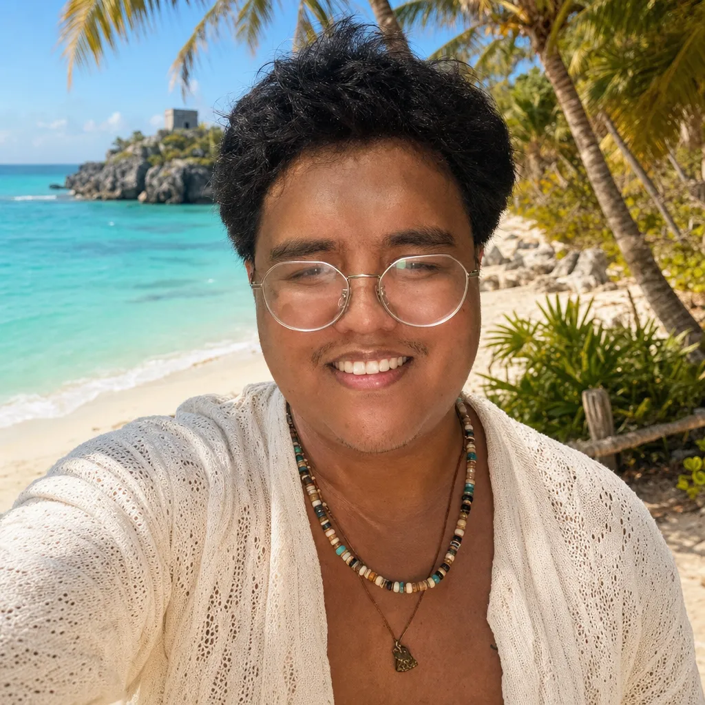 AI portrait result: Mexican Beach Tulum