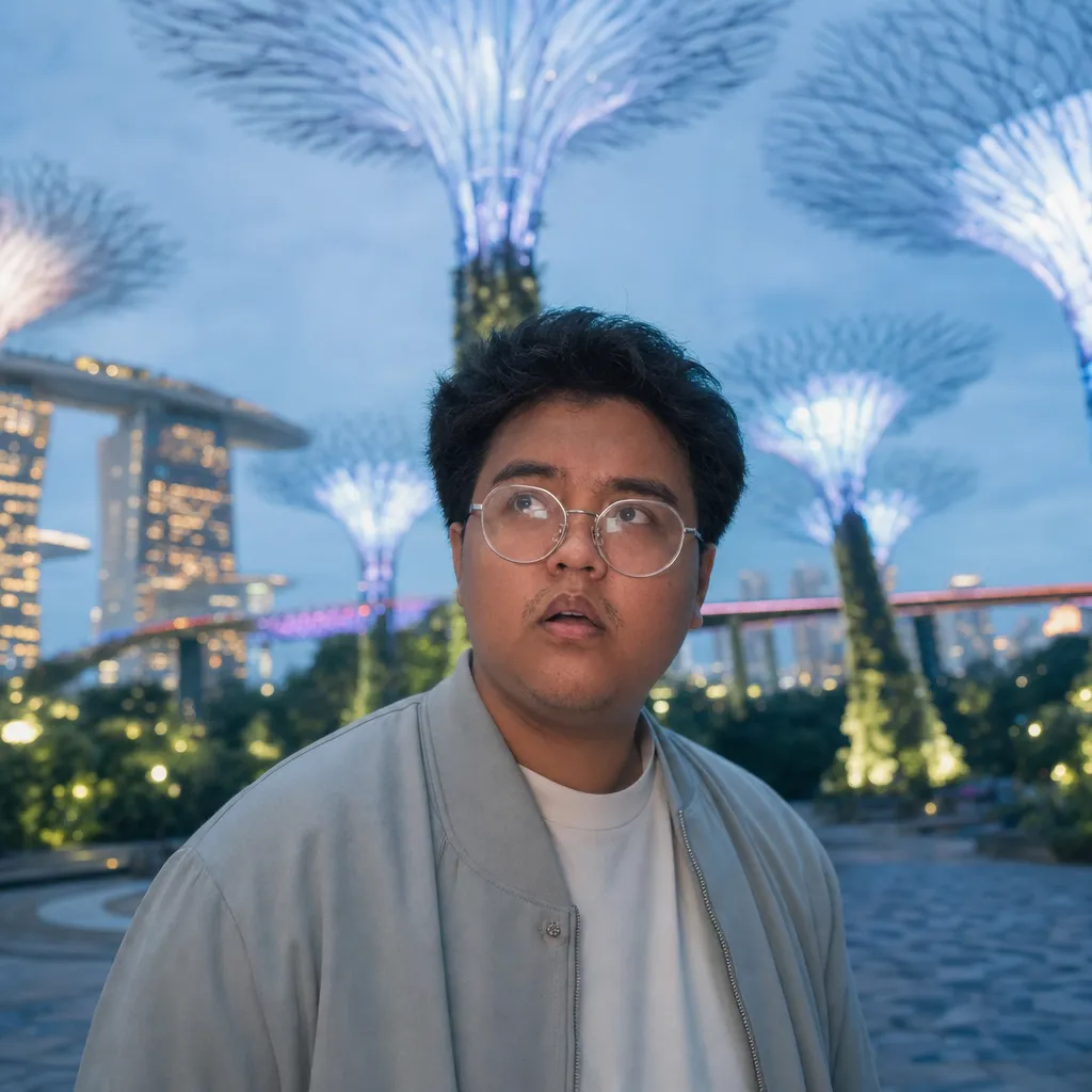 AI portrait result: Singapore Gardens