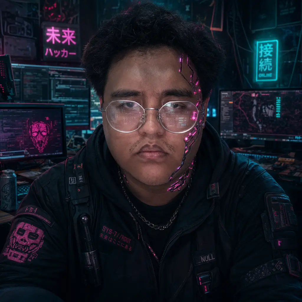 AI portrait: Cyberpunk Hacker (Fantasy / Themed)
