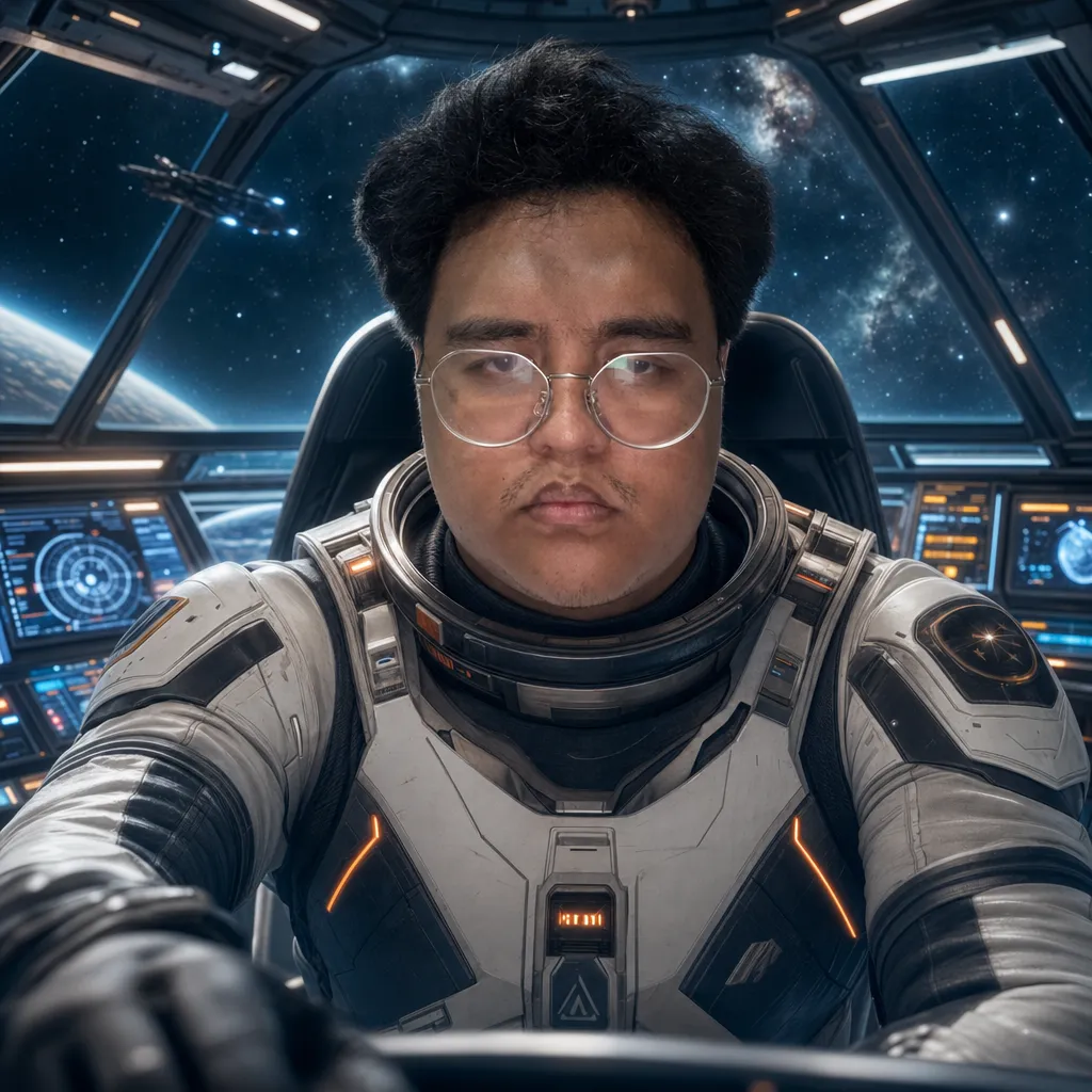 AI portrait result: Galactic Space Hero