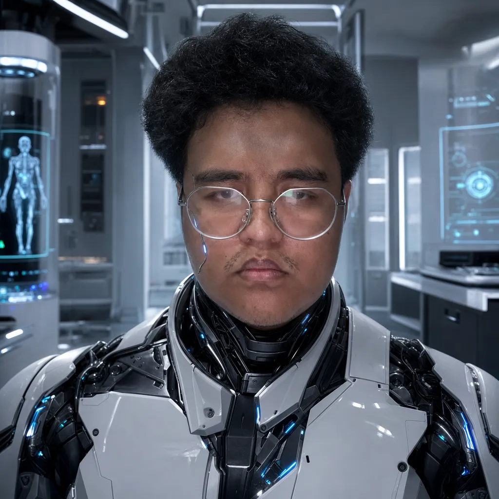 AI portrait result: Futuristic Cyborg