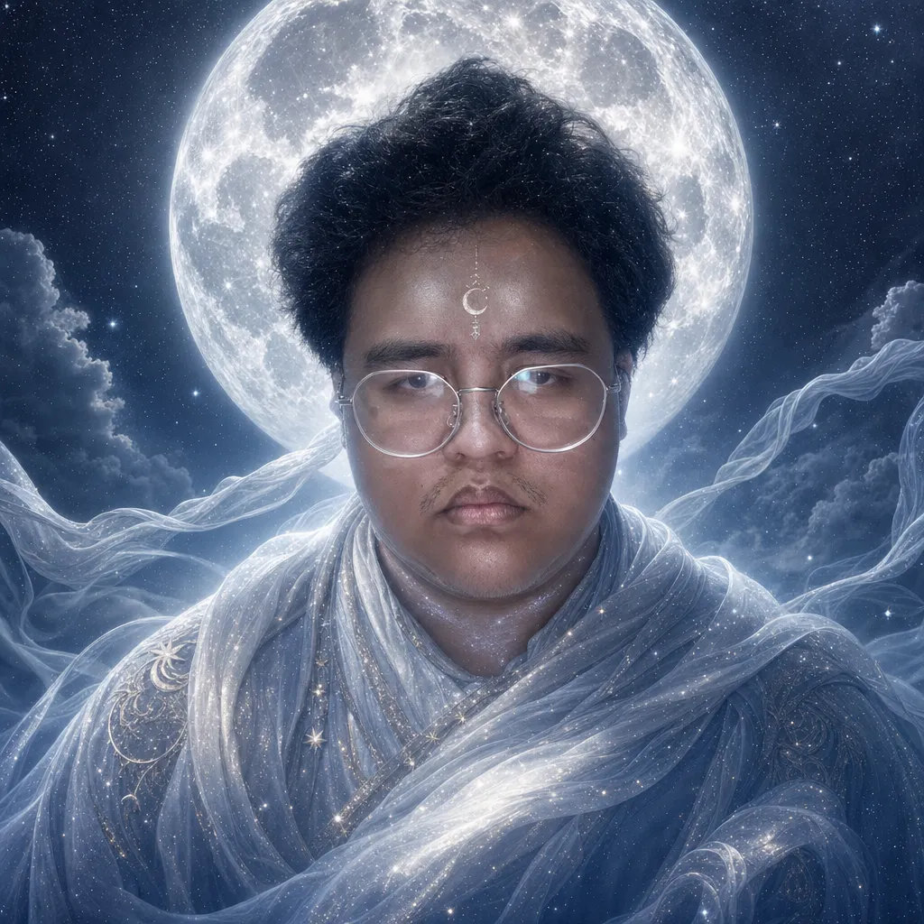 AI portrait result: Celestial Moon Spirit