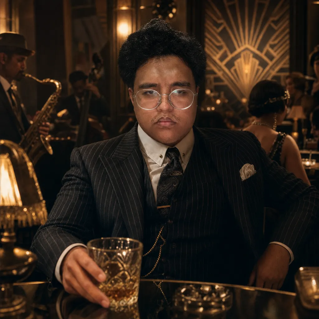 AI portrait result: 1920s Flapper / Gangster