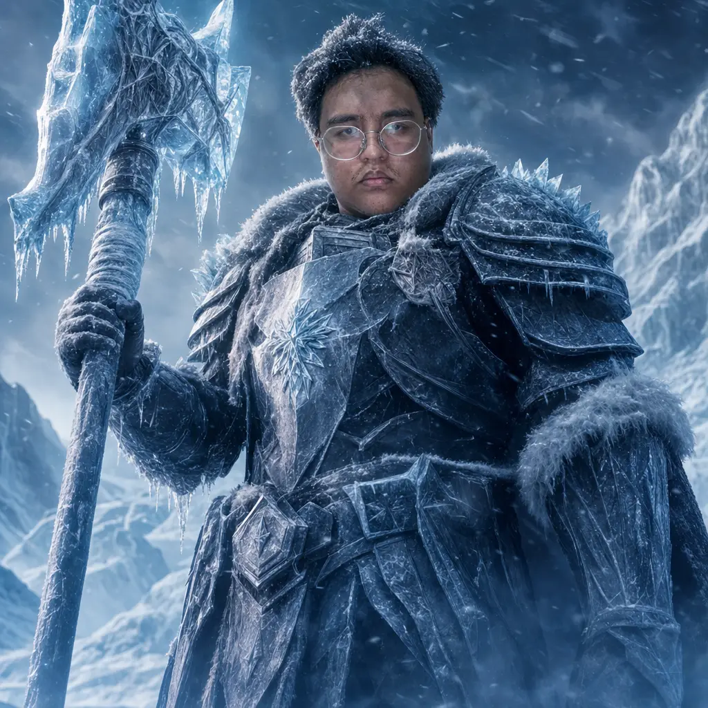 AI portrait: Frost Giant / Ice Warrior (Fantasy / Themed)