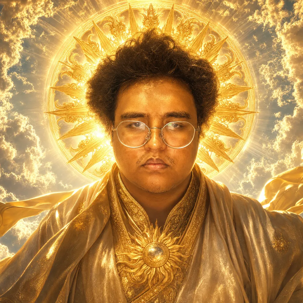 AI portrait result: Celestial Sun Deity